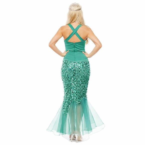 Charades Sequin Mermaid Costume Ariel Halloween Costume NEW Medium - Picture 3 of 15